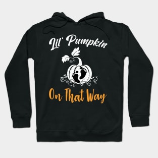 Lil Pumpkin On The Way - Girl Fall Baby Shower Pumpkin Hoodie